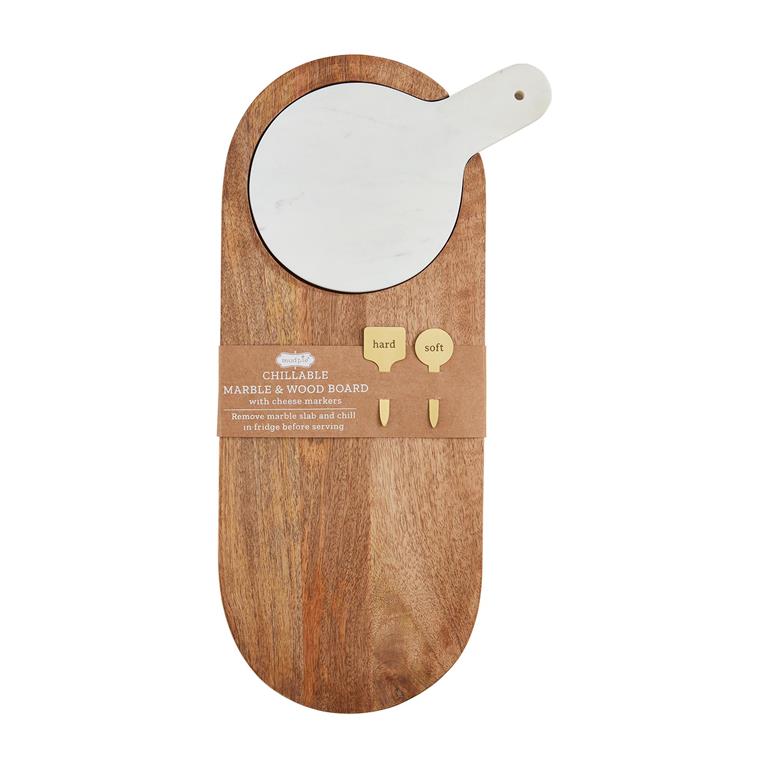 Wood Board with Marble Paddle