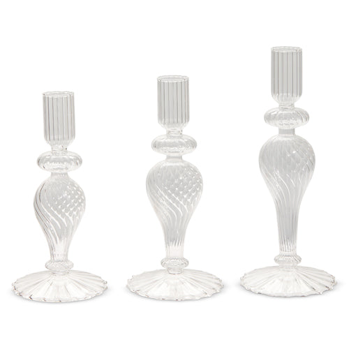 Clear Candle Sticks