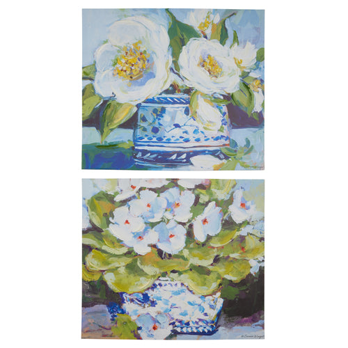 White Floral in Chinoiserie Art