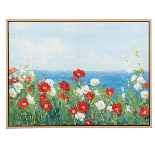 Through the flowers Framed Wall Art