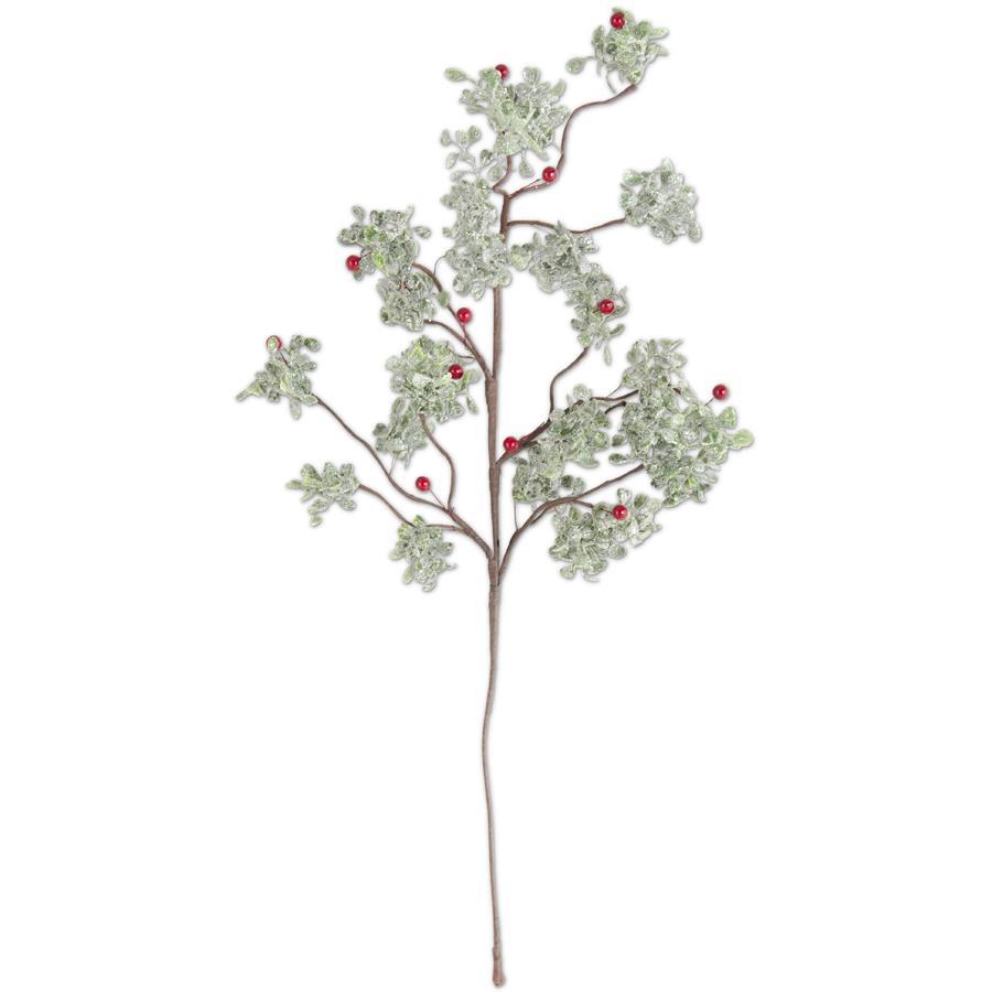 30" Glittered Mistletoe Stem