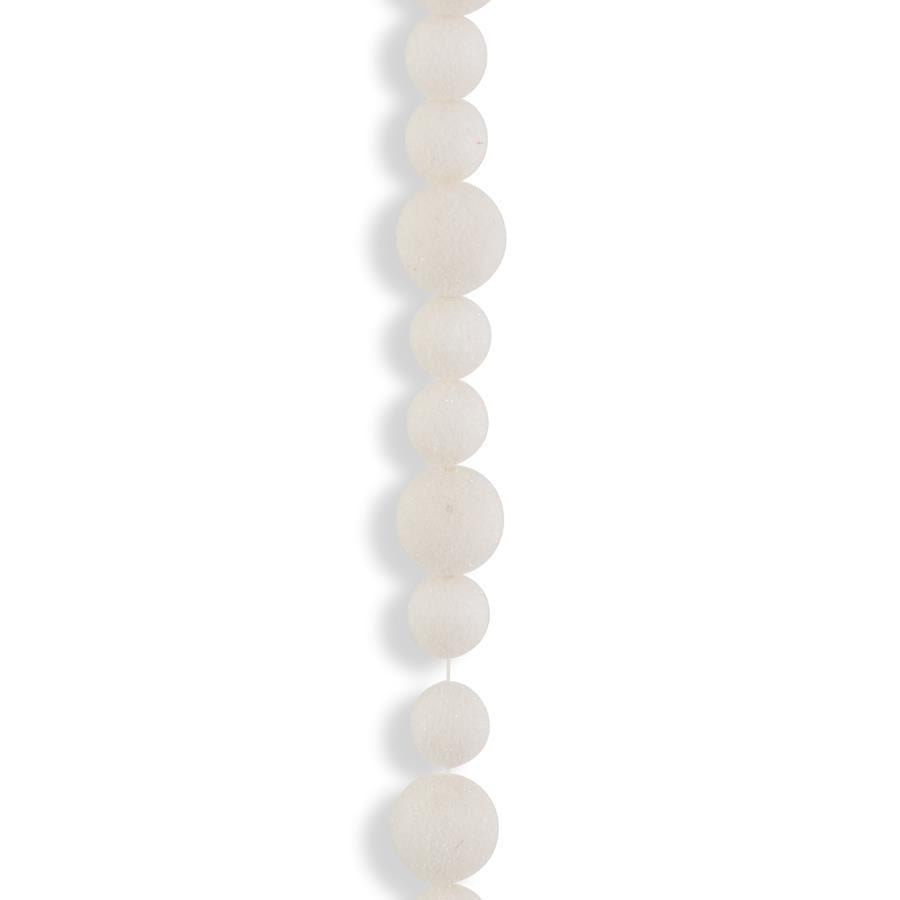 72" White Pom Pom Garland