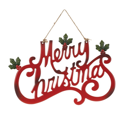 Iron Merry Christmas Sign