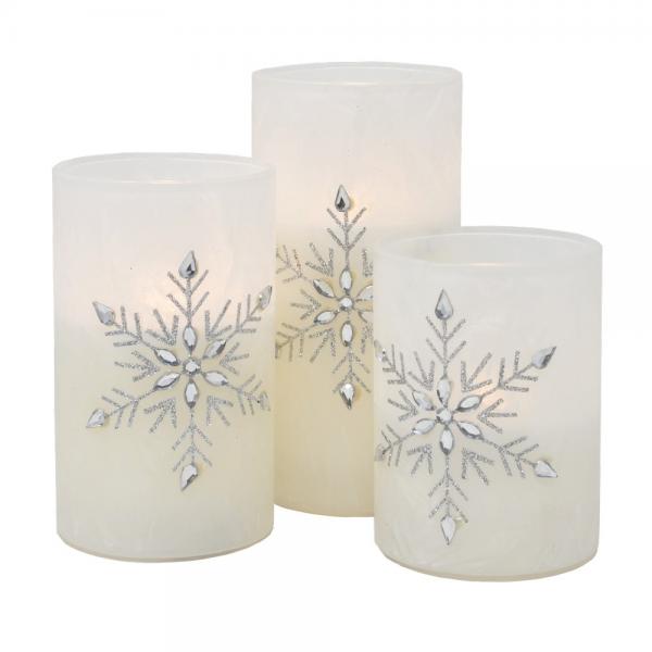 Holiday LED Pillar Set