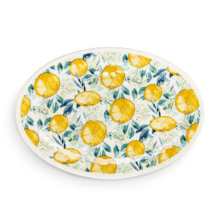Lemons Melamine Oval Platter