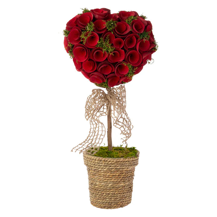 Hearts for You Topiary in Basket