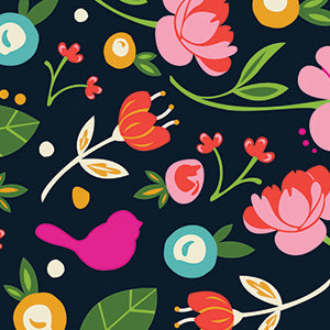 Guest Napkin Pink Birdies