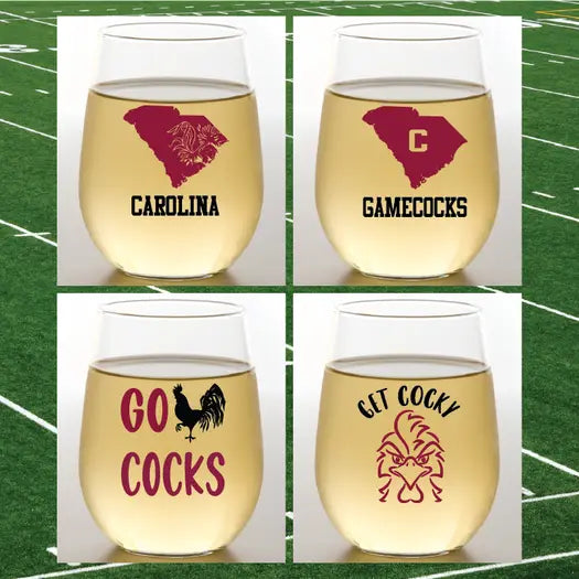 Stemless Wine 2PK  - Gamecock