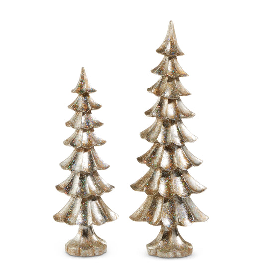 Distressed Pewter Tree