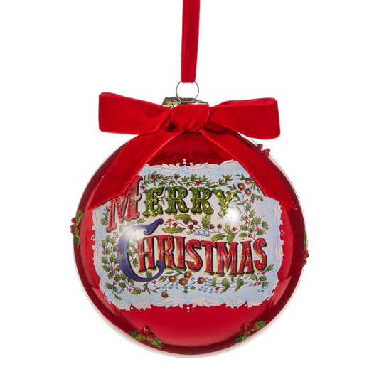 Merry Christmas Ball Ornament