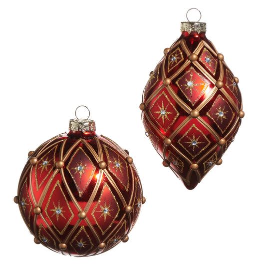 Red and Gold Ball Ornament