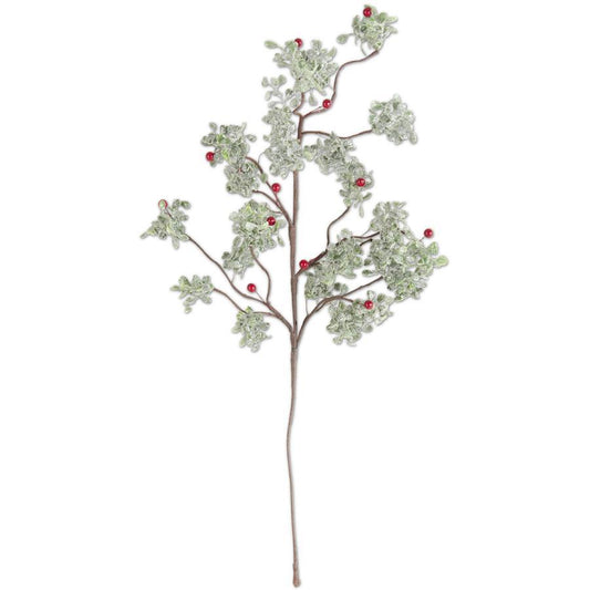 30" Glittered Mistletoe Stem