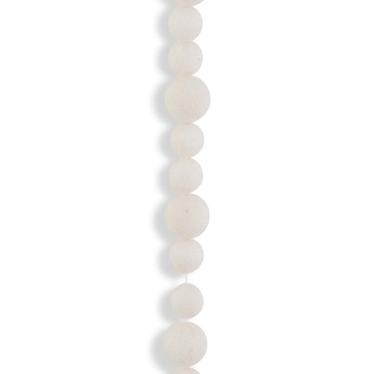 72" White Pom Pom Garland