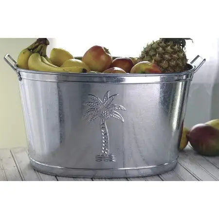Galvanized Palm Tree Tub