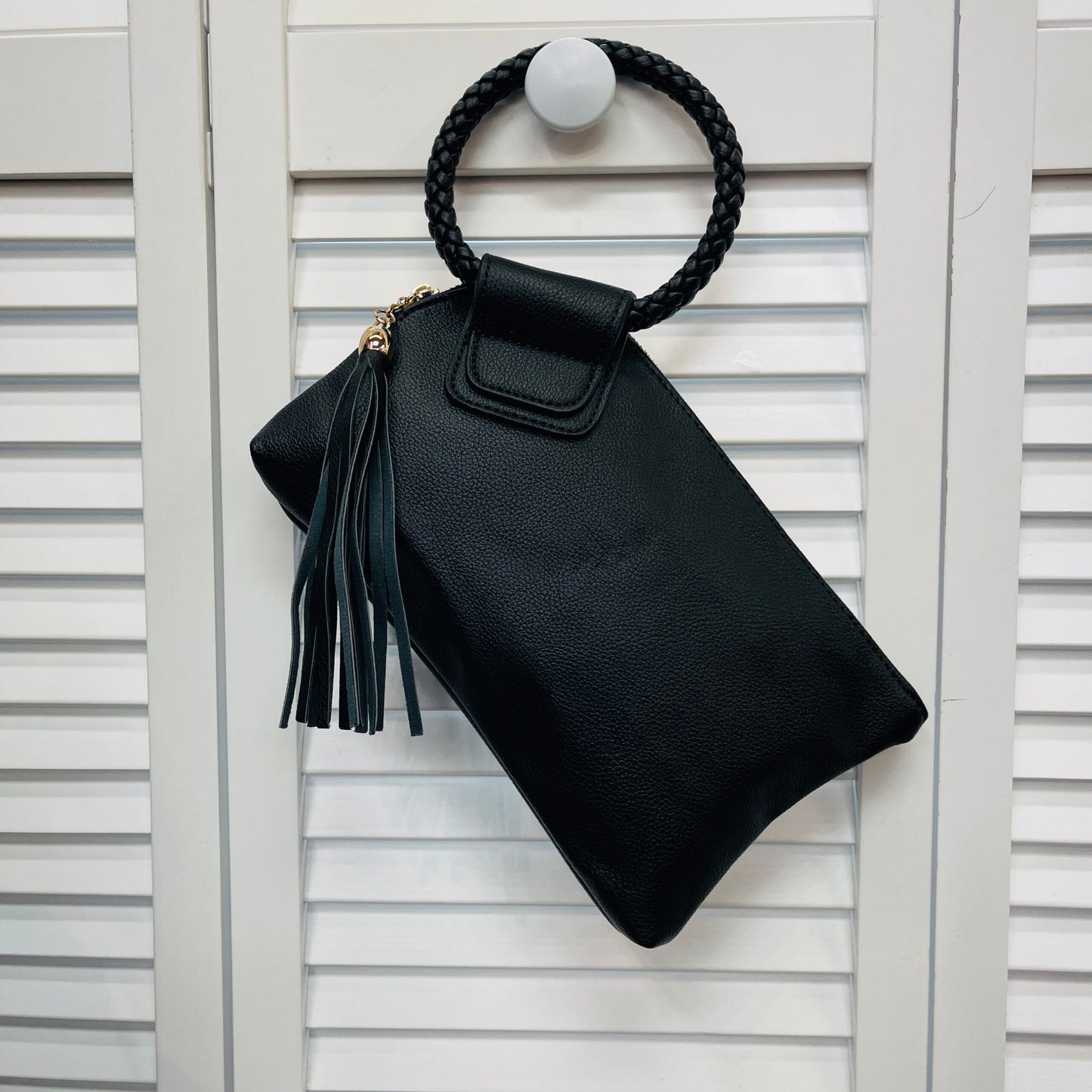 Classic Vegan Leather Ring Wristlet