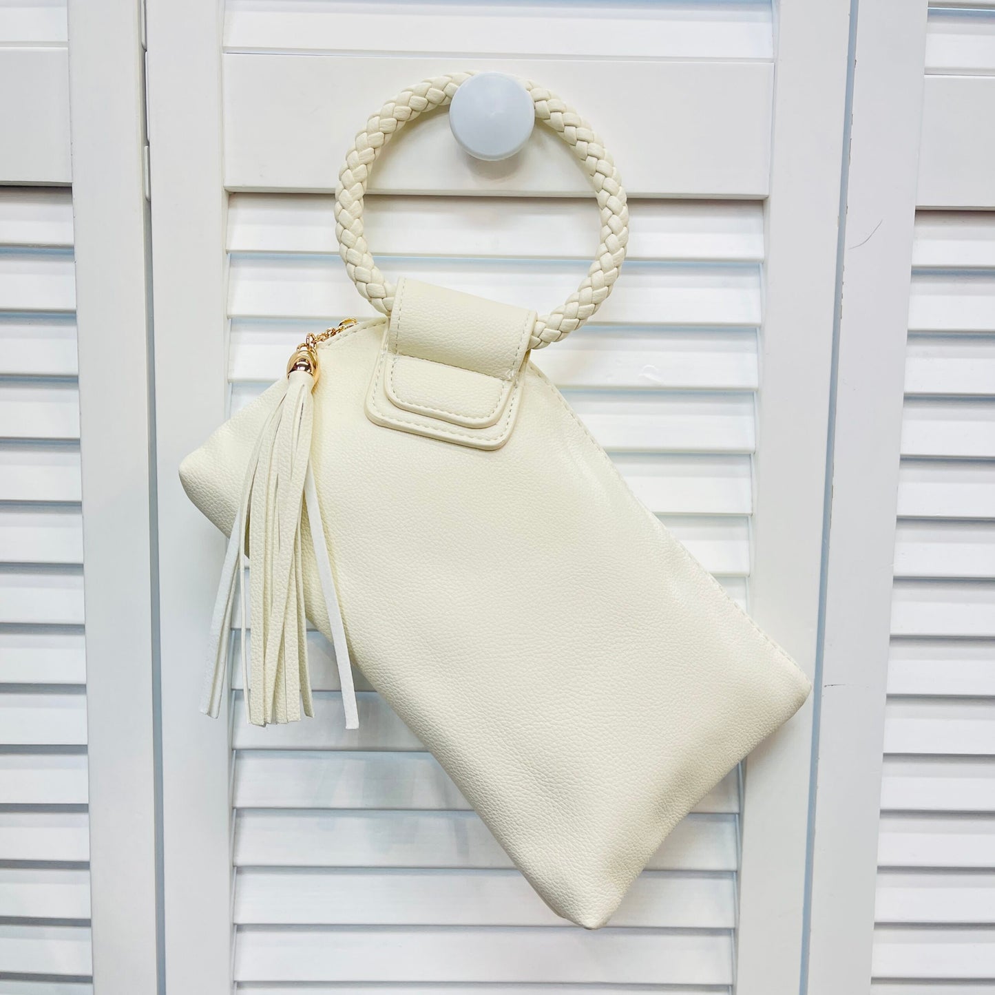 Classic Vegan Leather Ring Wristlet