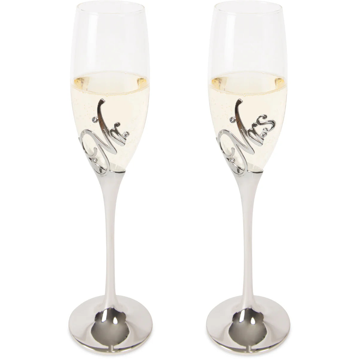 Mr. & Mrs. 8oz Champagne Flutes