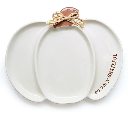 Pumpkin Shape White Plate