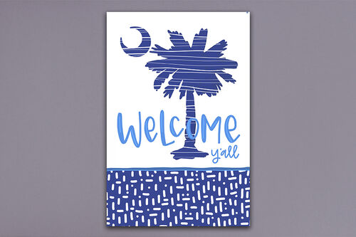 Flag Palmetto Welcome Y'all