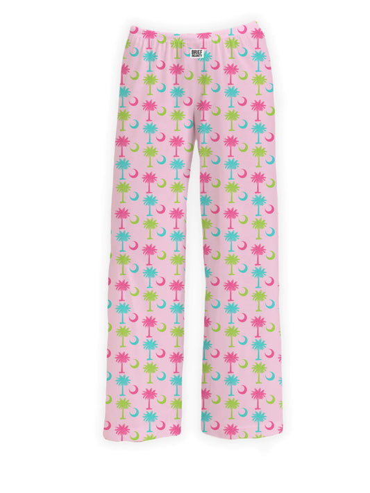 Pink Palmetto Tree and Moon Lounge Pants