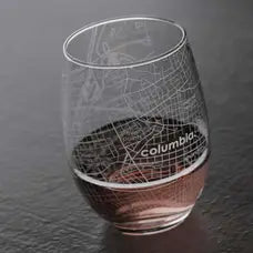 Columbia SC Map Stemless Wine