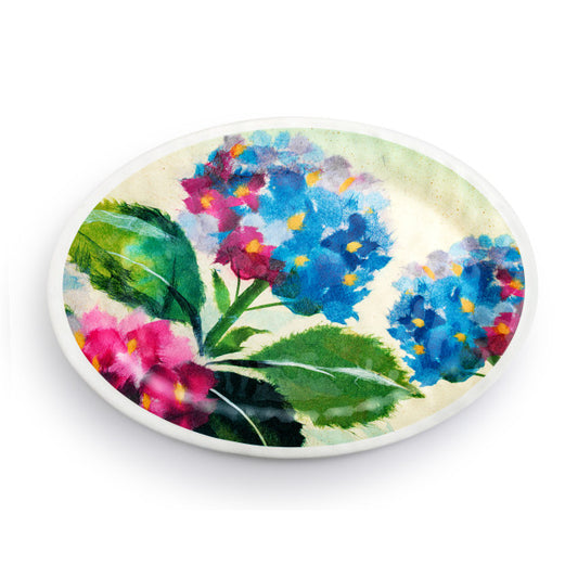 Hydrangea Melamine Oval Platter