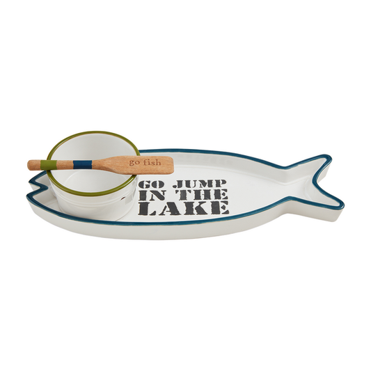 Lake Fish Dip and Tray Set